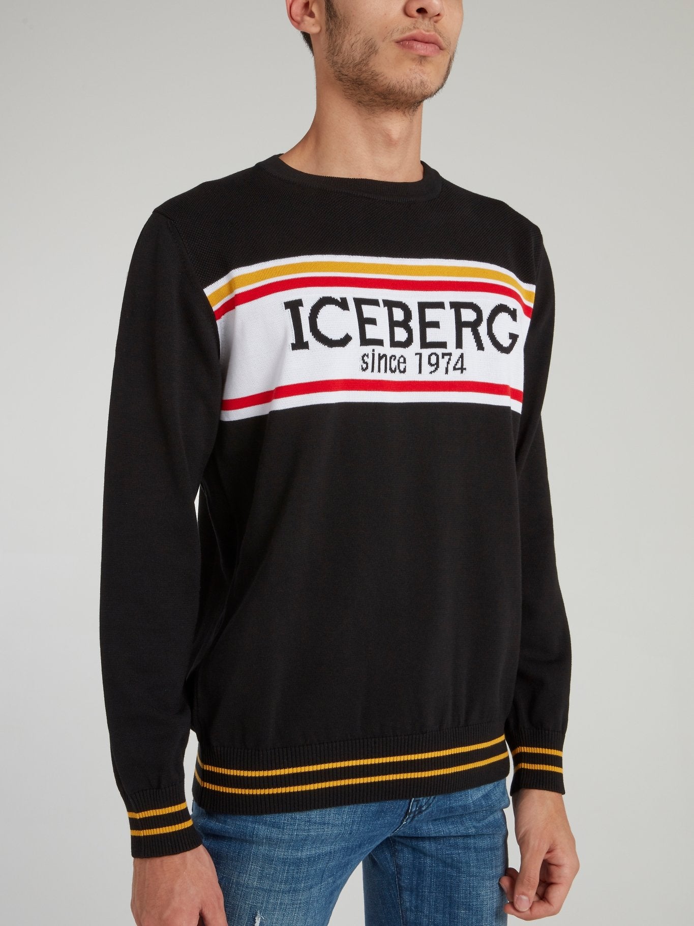 Черный трикотажный джемпер с логотипом