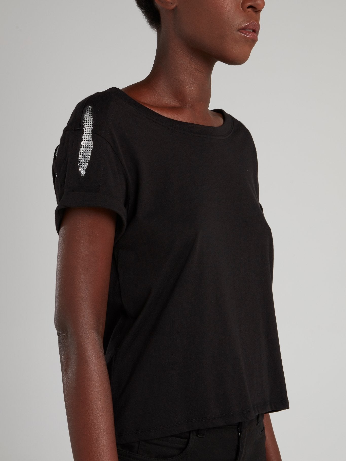 Рубашка со вставками с металлическим эффектом