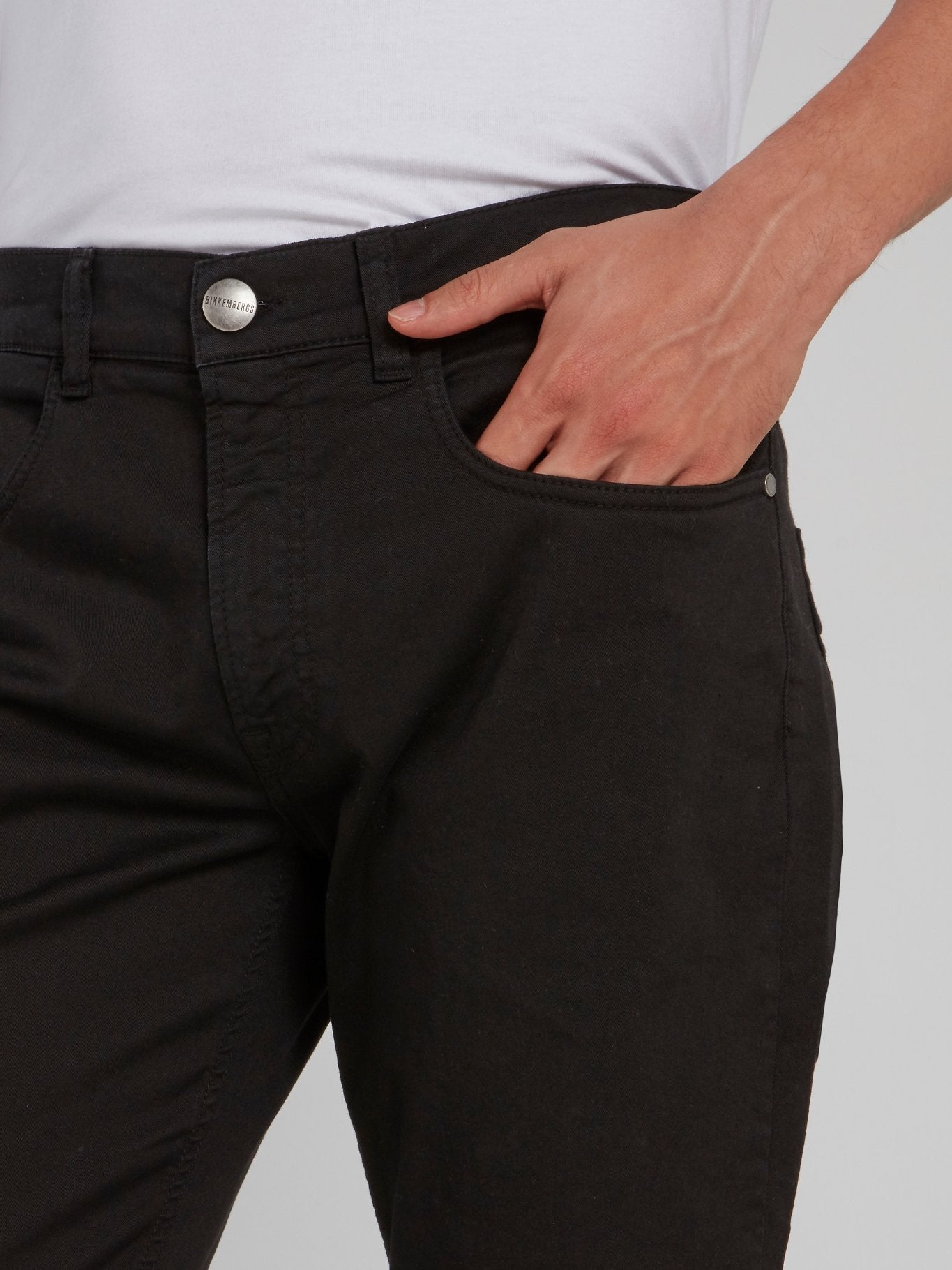 Черные прямые свободные брюки