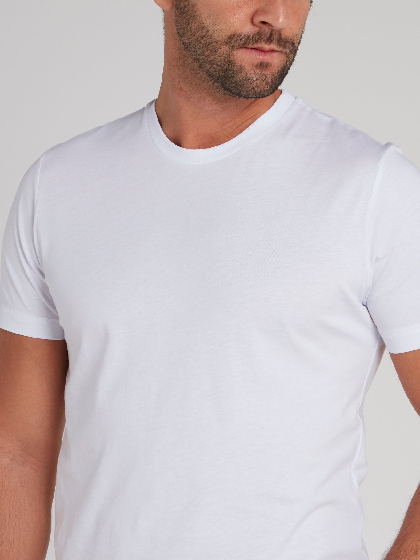 White Rear Logo Jersey T-Shirt