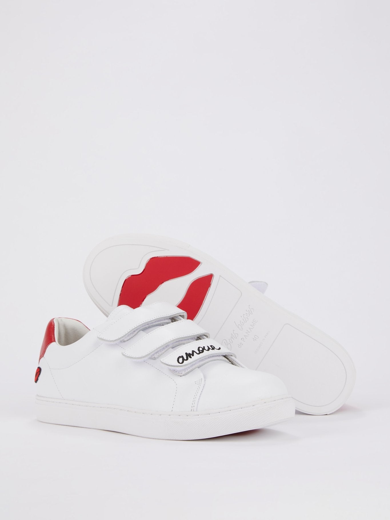 Белые кроссовки с ремешками Edith