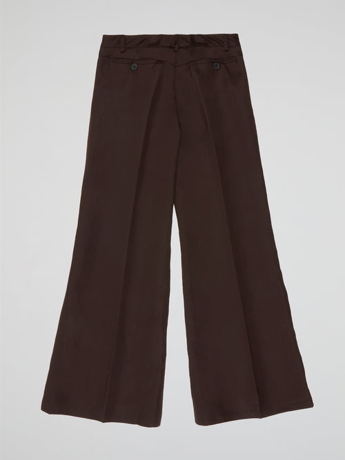 Mocha Brown Wide Trousers