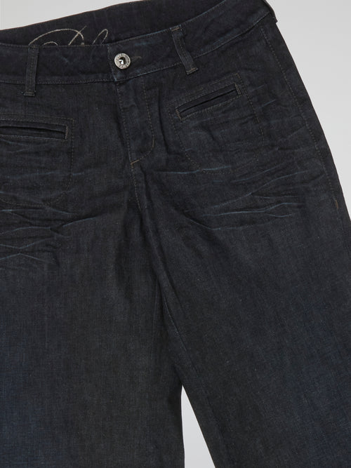 Black Wide Denim Pants