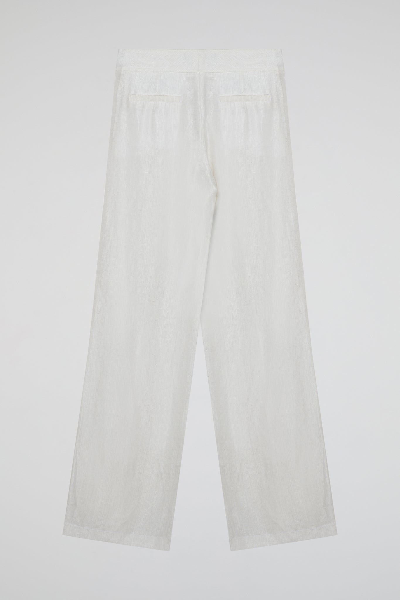 White Ivory Wide-Leg Trousers