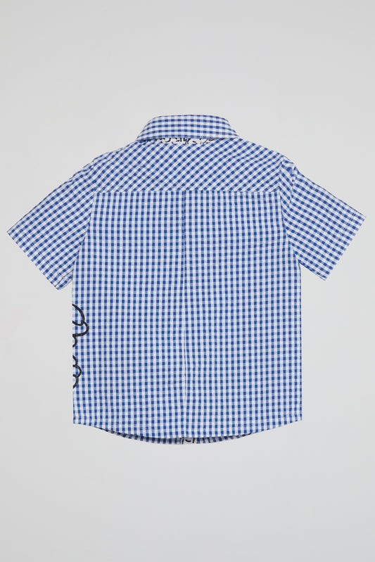 Blue Explorer Gingham Shirt with Donald Duck