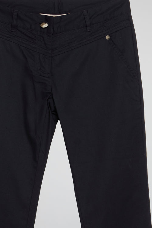 Midnight Black Tailored Bootcut Pants