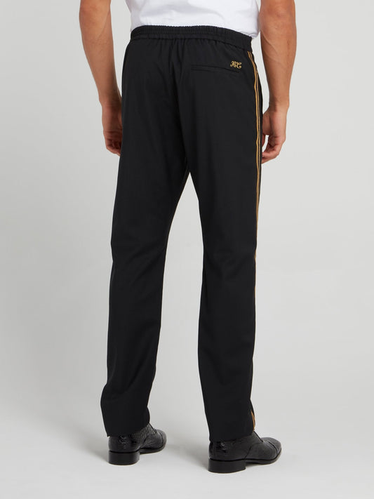 Black Side Stripe Tailored Pants