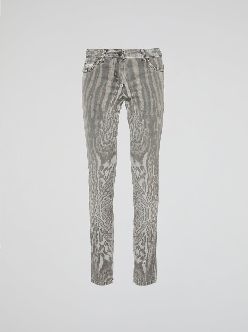 Step into the wild side of fashion with Roberto Cavalli's Animal Print Jeans, a fierce and daring addition to your denim collection. Crafted with impeccable precision, these jeans effortlessly fuse a touch of untamed allure with a classic silhouette. Showcasing the iconic Cavalli style, these statement pieces promise to bring out your inner fashion predator wherever you go.