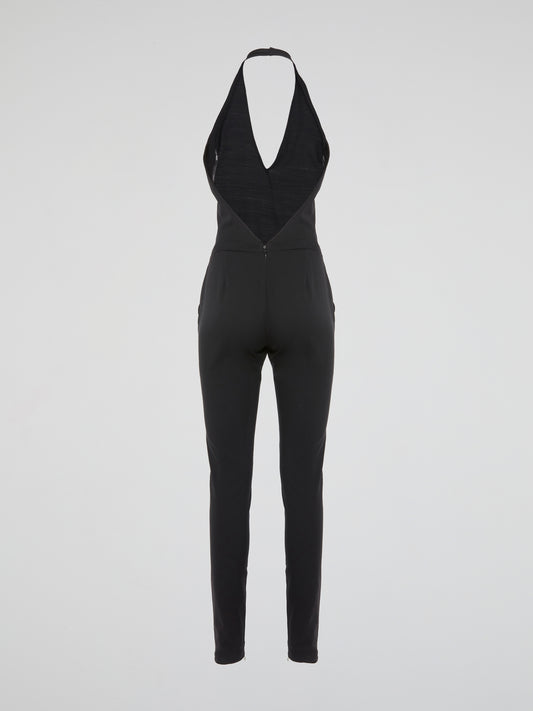 Black Sleek Halter Neck Jumpsuit