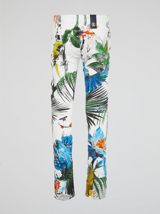 Unleash your inner fashionista with these stunning Floral Print Slim Fit Pants by Roberto Cavalli. Embrace your individuality and make a bold statement wherever you go with these eye-catching trousers that effortlessly blend style and comfort. Perfect for channeling your inner confidence and turning heads, these pants are a definite must-have for your wardrobe.