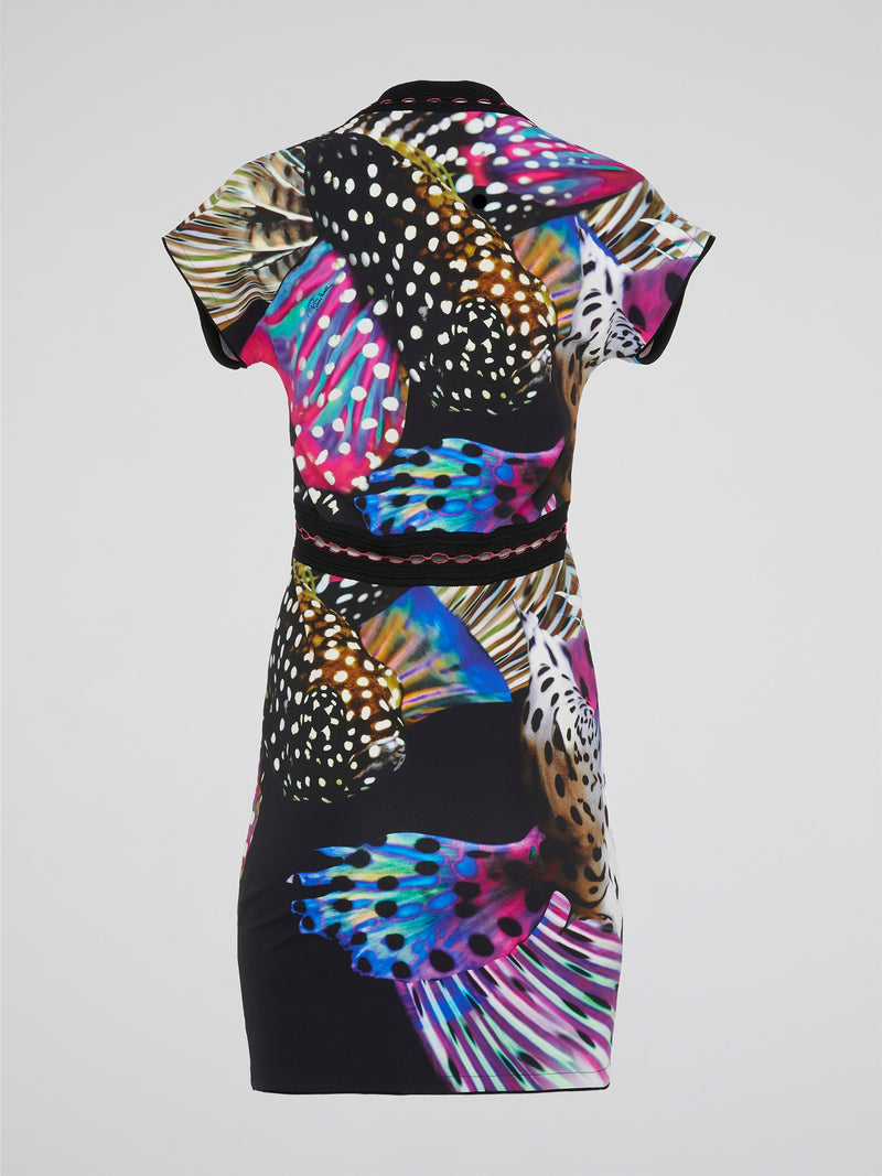 Let yourself be swept away by the flowing lines and vibrant colors of the Abstract Print Plunge Mini Dress by Roberto Cavalli. This statement piece is as unique and dynamic as you are, perfect for adding a touch of artistic flair to any occasion. Embrace your inner fashionista and turn heads wherever you go with this show-stopping dress.