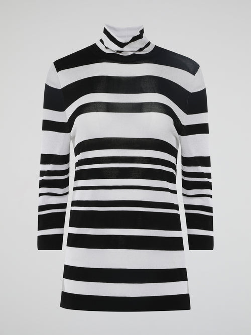 Step into the world of timeless fashion with the Striped Turtle Neck Sweatshirt by Roberto Cavalli, where comfort effortlessly meets sophistication. Crafted with meticulous precision, this luxurious sweatshirt features bold stripes that accentuate your impeccable style. Whether lounging at home or out on the town, this statement piece is bound to turn heads and wrap you in a cloud of elegance.