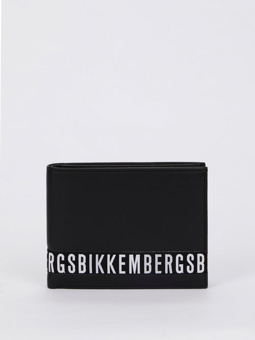 Brix 301 Black Logo Leather Wallet (Billfold 8 C/C Vertical with Coin Pocket)