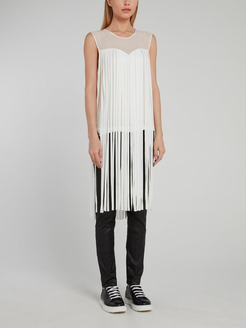 Long Fringe Mesh Panel Top