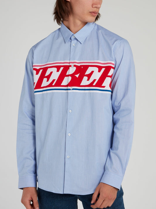 Light Blue Logo Long Sleeve Shirt