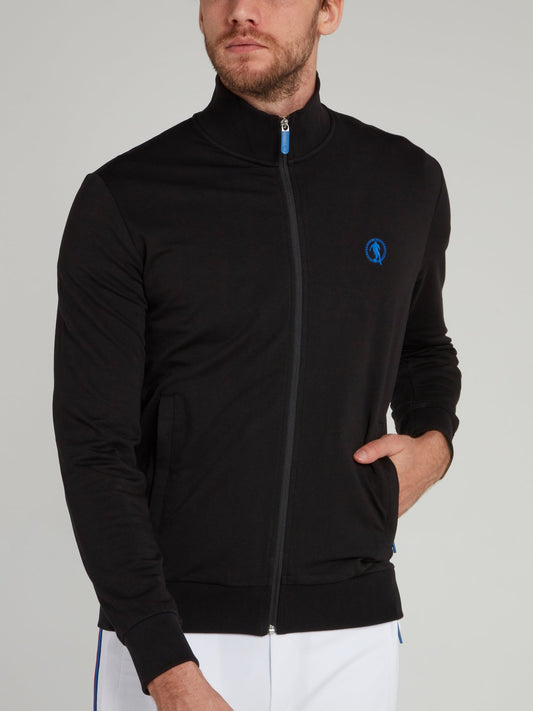 Black Sport Icon High Neck Jacket