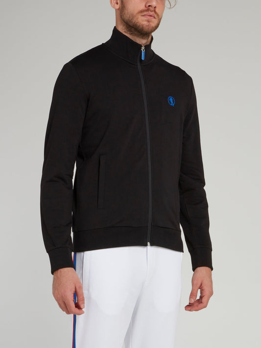 Black Sport Icon High Neck Jacket