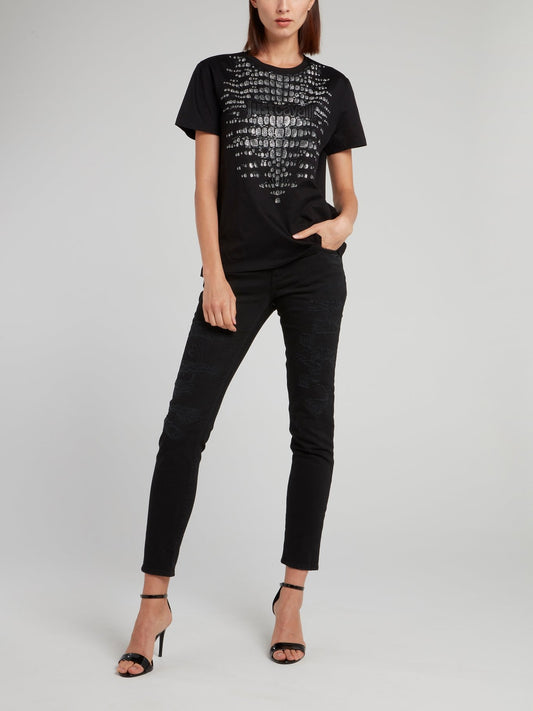 Black Multi-Stud Logo T-Shirt