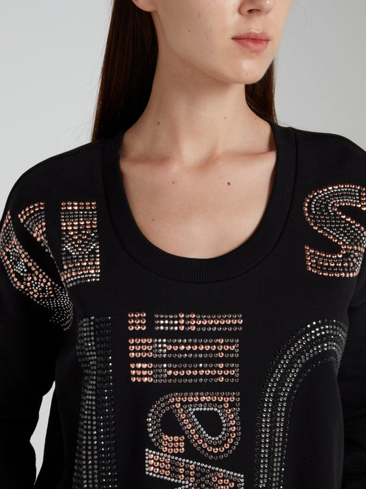 Black Multi-Stud Logo Sweatshirt