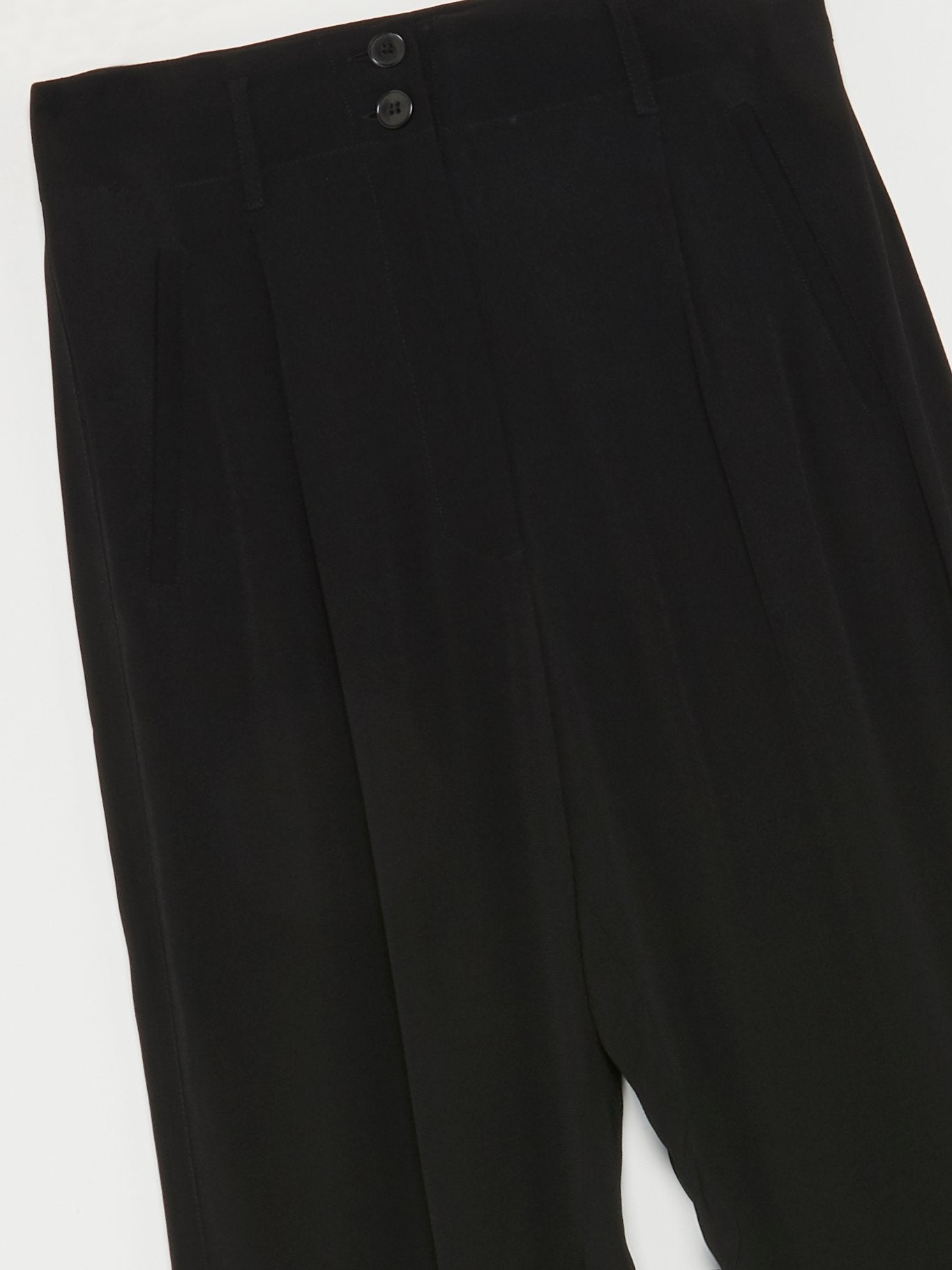 Черные брюки-алладины с молнией сбоку