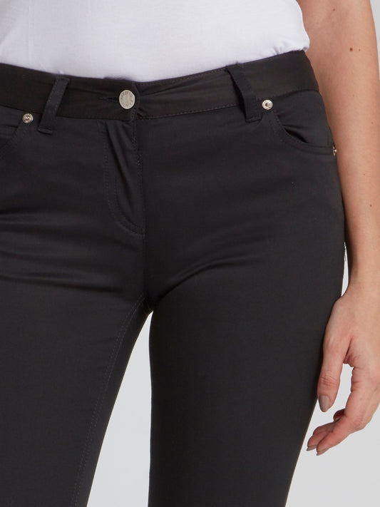 Black Slim Fit Capri Pants