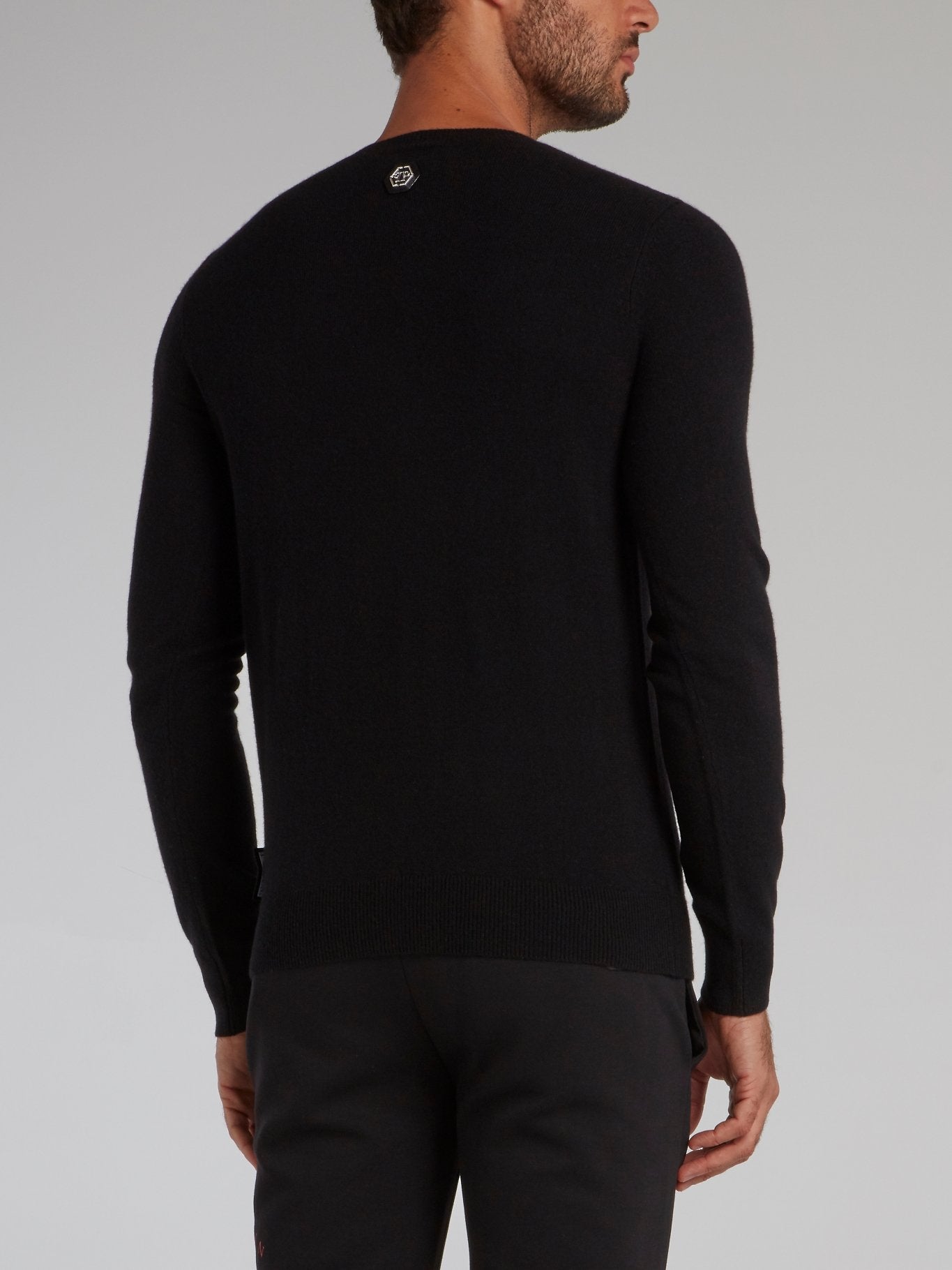 Black Crewneck Cashmere Pullover