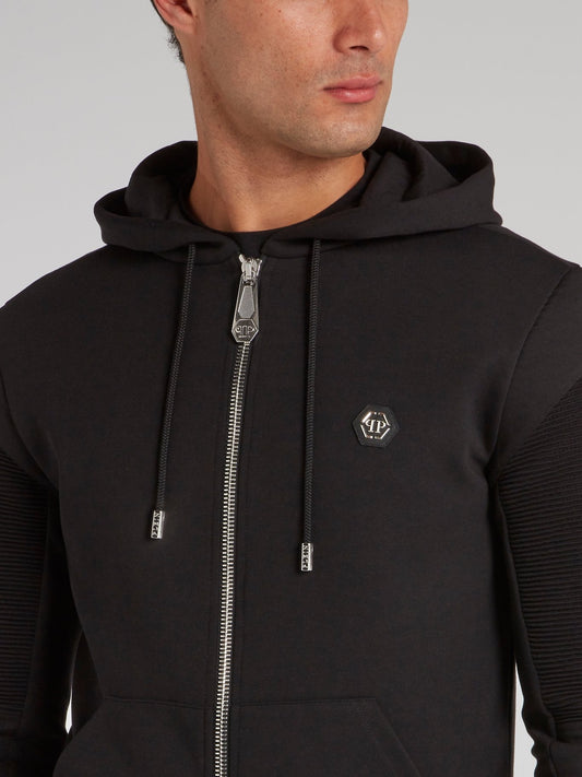 Black Zip Up Sweat Jacket