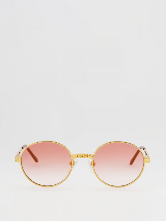 Pink Gradient Round Sunglasses