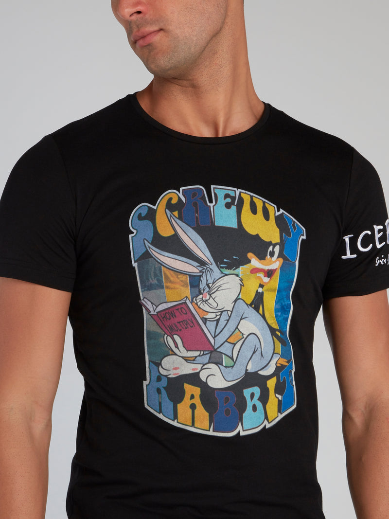 Looney Tunes Black Graphic Print T-Shirt