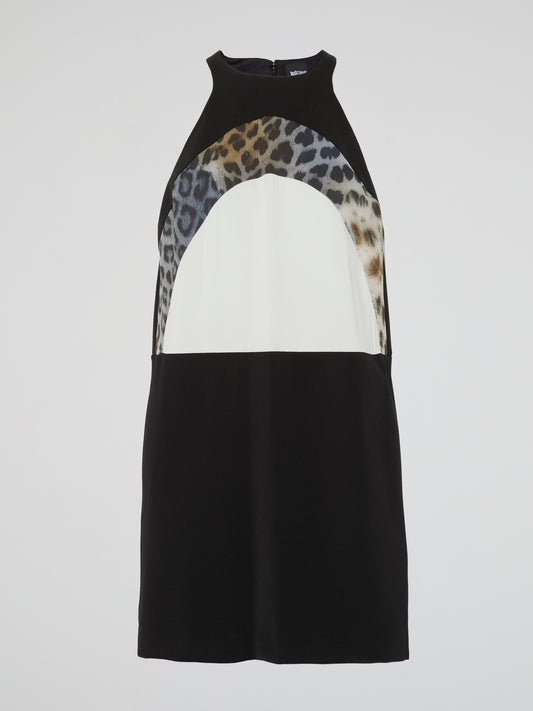 Leopard Panel Shift Dress