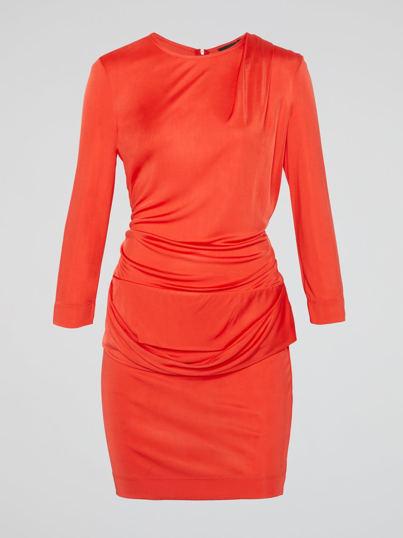 Orange Draped Mini Dress