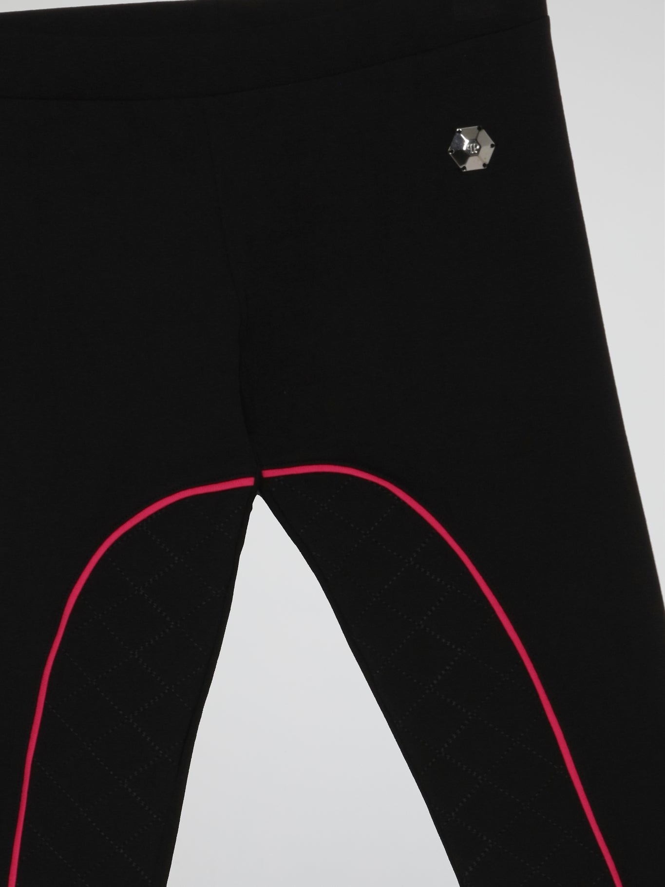 Black With Stud Logo Workout Leggings (Kids)